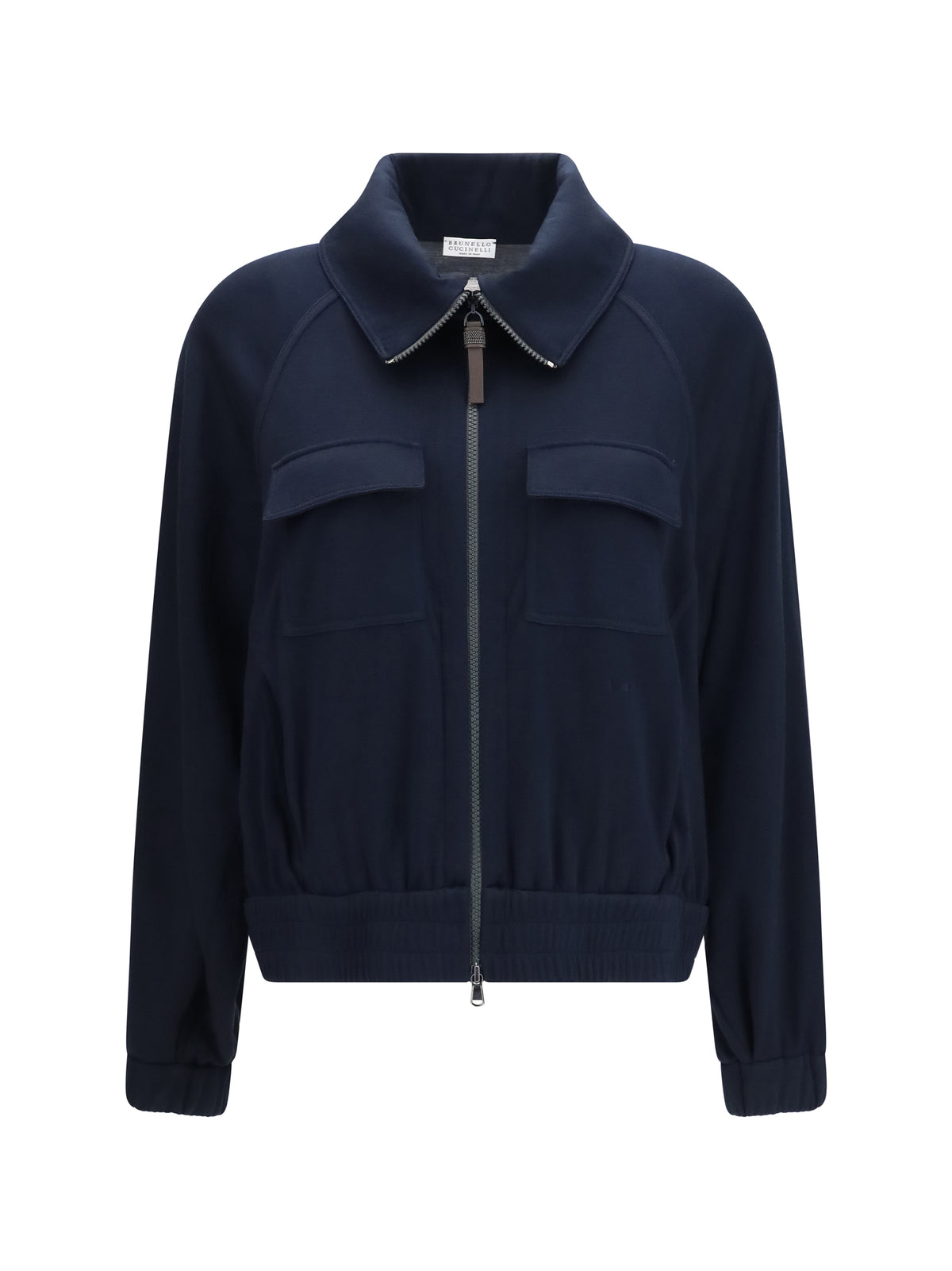 Brunello Cucinelli Women High-Neck Sweatshirt In Cotton And Silk Blend BRUNELLO CUCINELLI