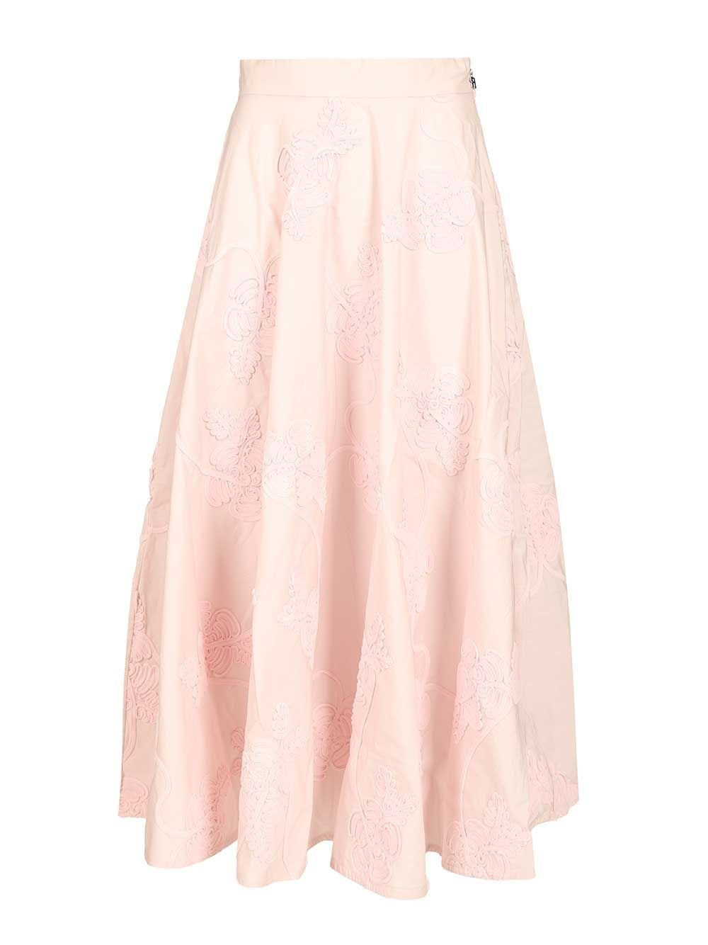 Rotate Women The Flower Maxi Light Pink Long Skirt ROTATE