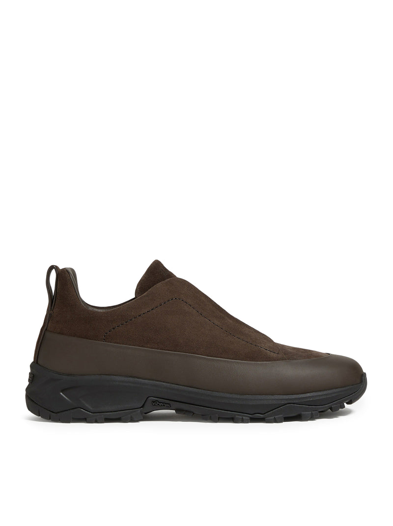 Zegna Men Triple Stitch™ Monte Sneaker In Leather And Suede ZEGNA