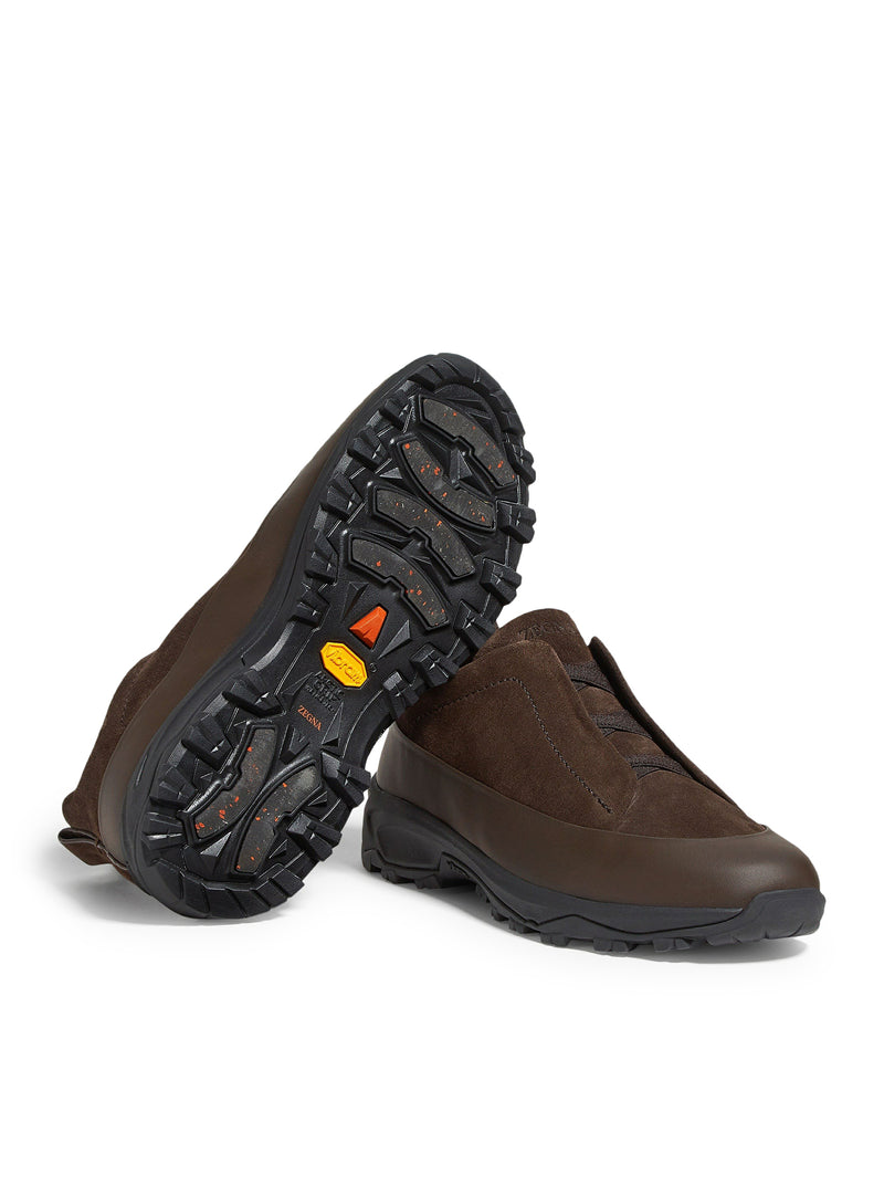 Zegna Men Triple Stitch™ Monte Sneaker In Leather And Suede ZEGNA