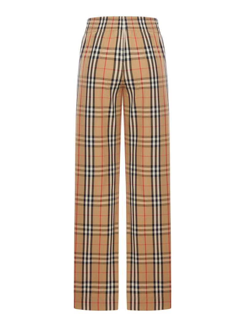 Burberry Women Check Cotton Trousers BURBERRY