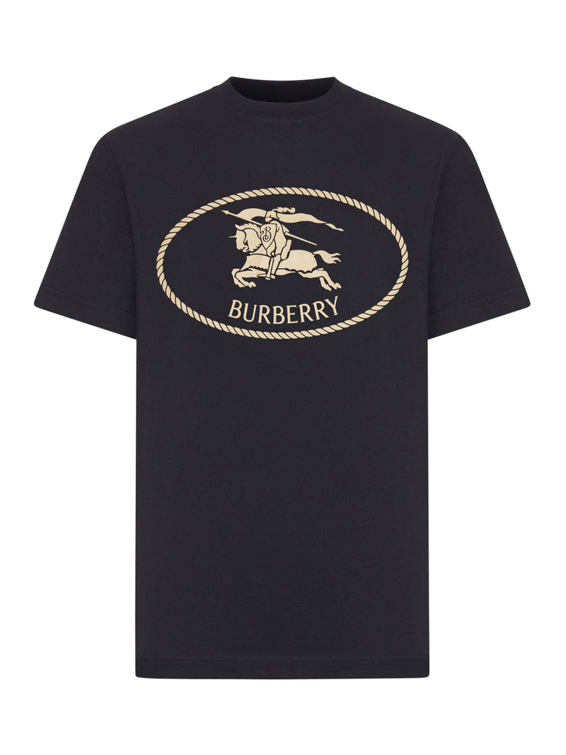 Burberry Men Cotton T-Shirt With Front Logo BURBERRY