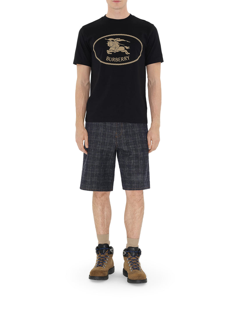 Burberry Men Cotton T-Shirt With Front Logo BURBERRY