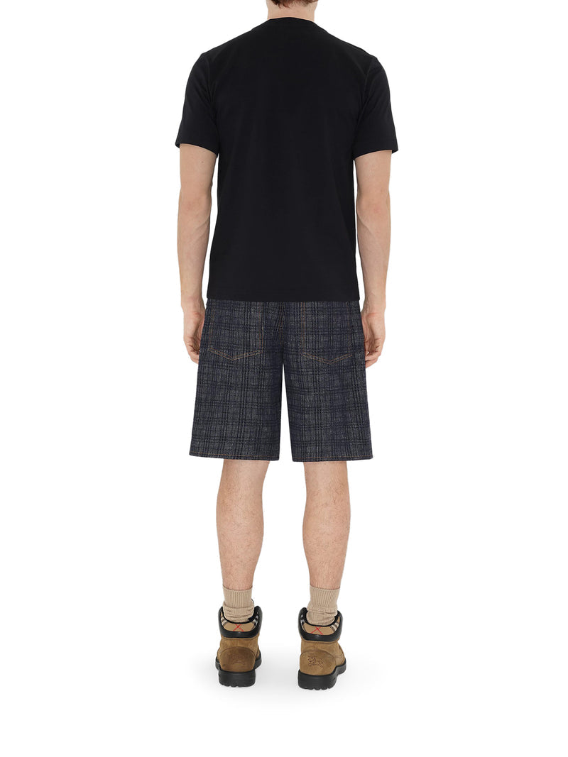 Burberry Men Cotton T-Shirt With Front Logo BURBERRY