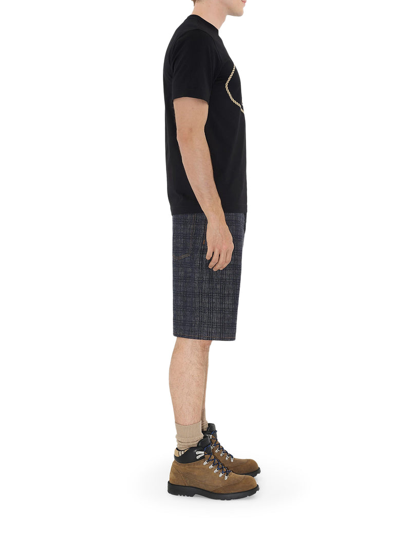 Burberry Men Cotton T-Shirt With Front Logo BURBERRY