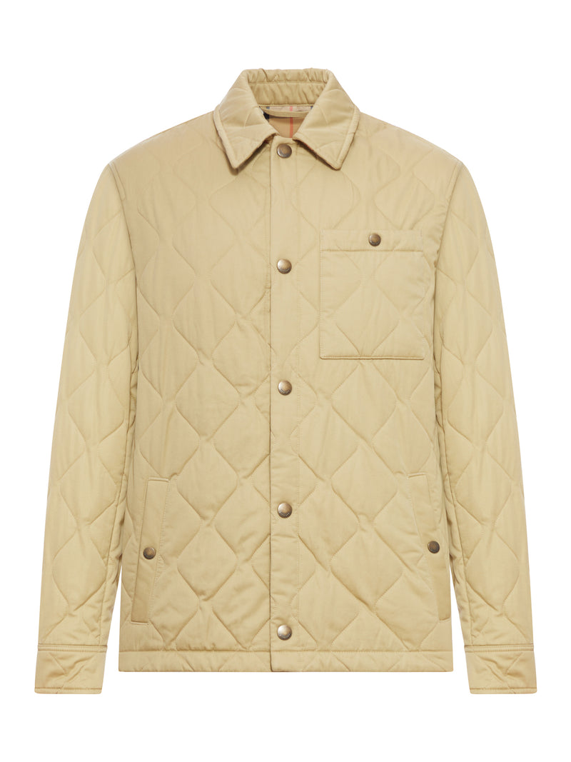Burberry Men Quilted Gabardine Overshirt BURBERRY
