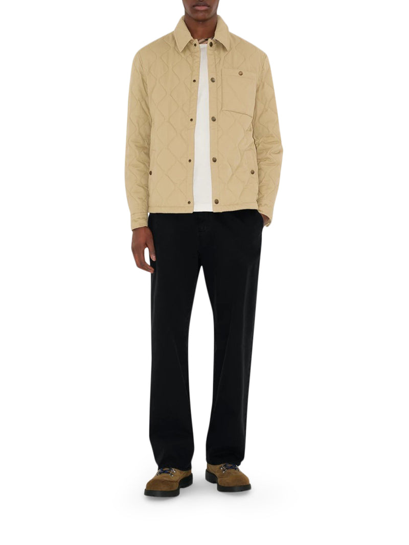 Burberry Men Quilted Gabardine Overshirt BURBERRY