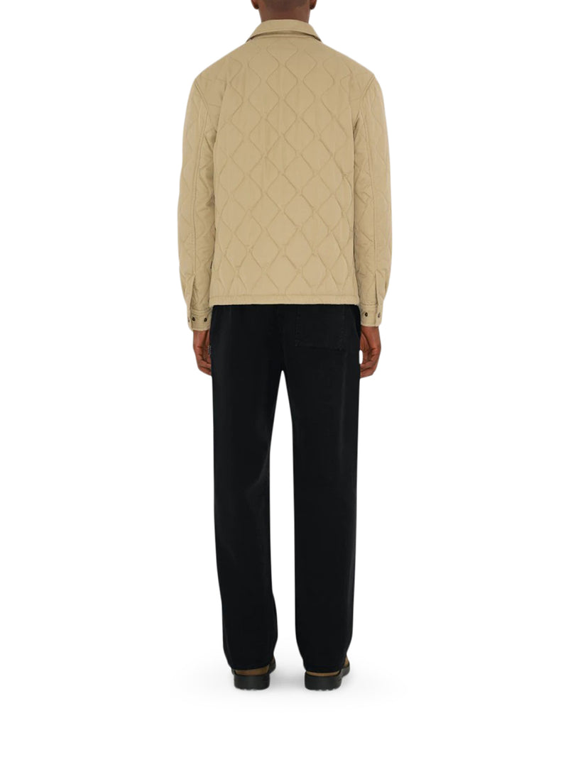 Burberry Men Quilted Gabardine Overshirt BURBERRY