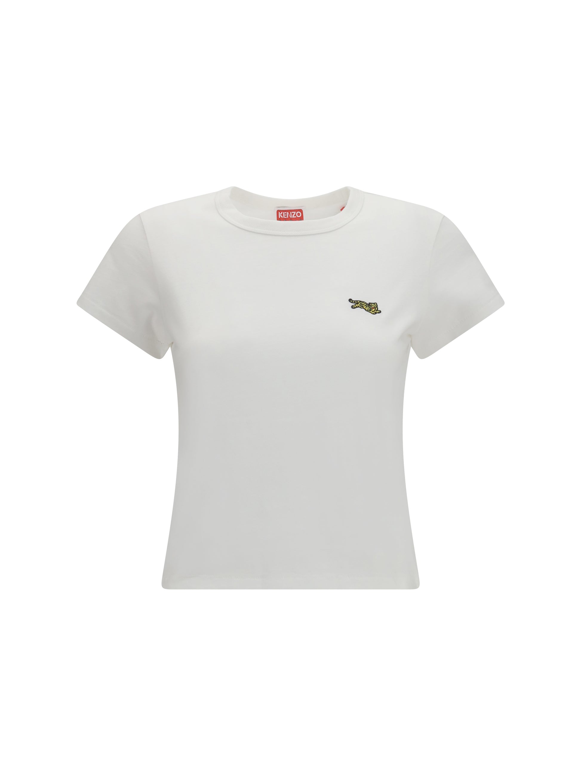 Kenzo Women Jumping Tiger Embroidered Cotton T-Shirt KENZO