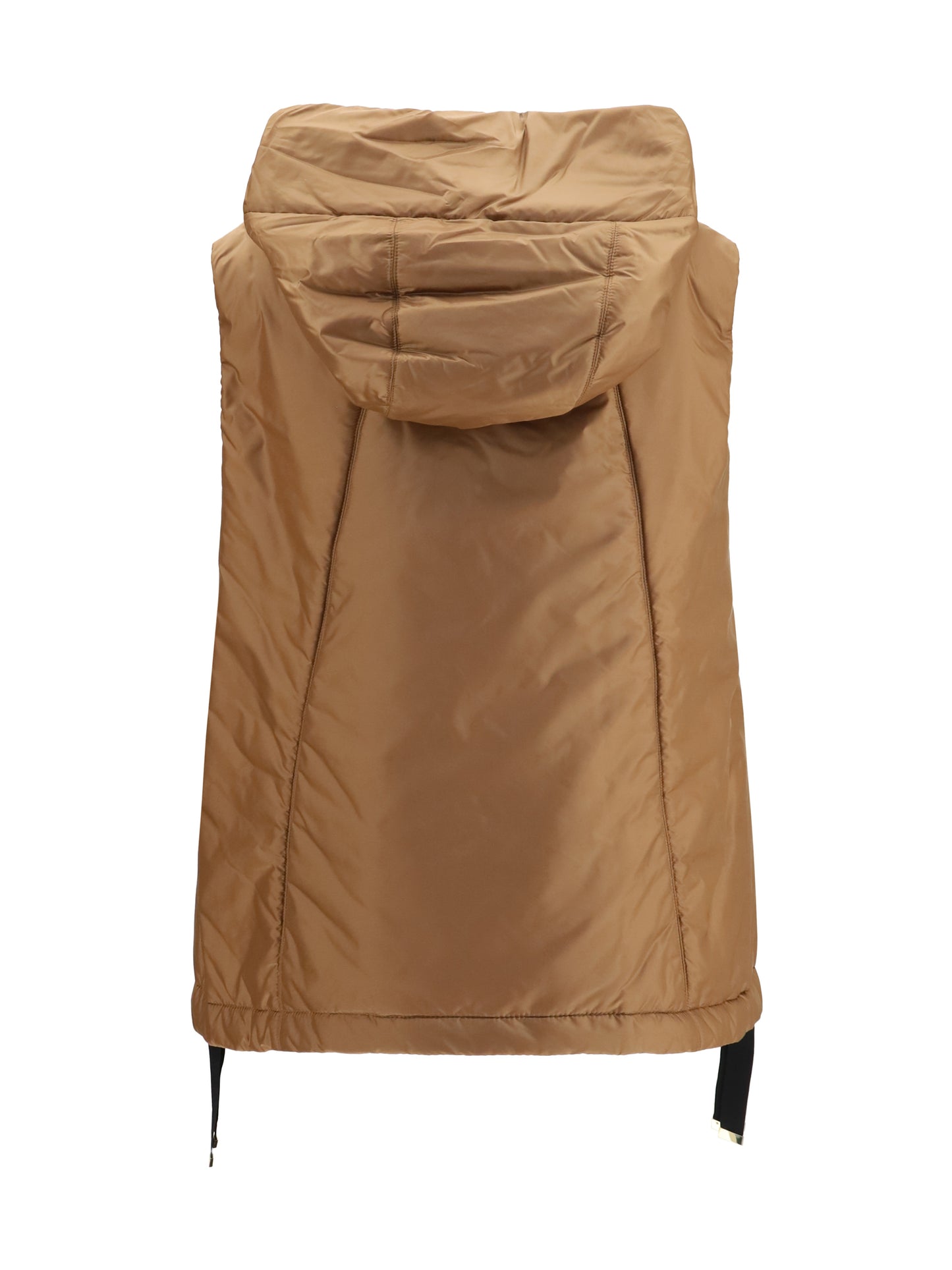 Max Mara The Cube Women Hooded Padded Vest In Water Repellent Canvas MAX MARA THE CUBE