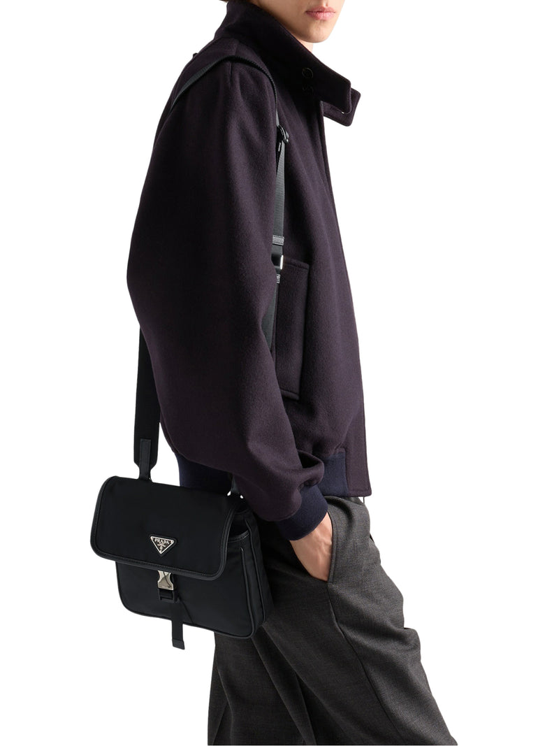 Prada Men Re-Nylon And Saffiano Shoulder Bag PRADA