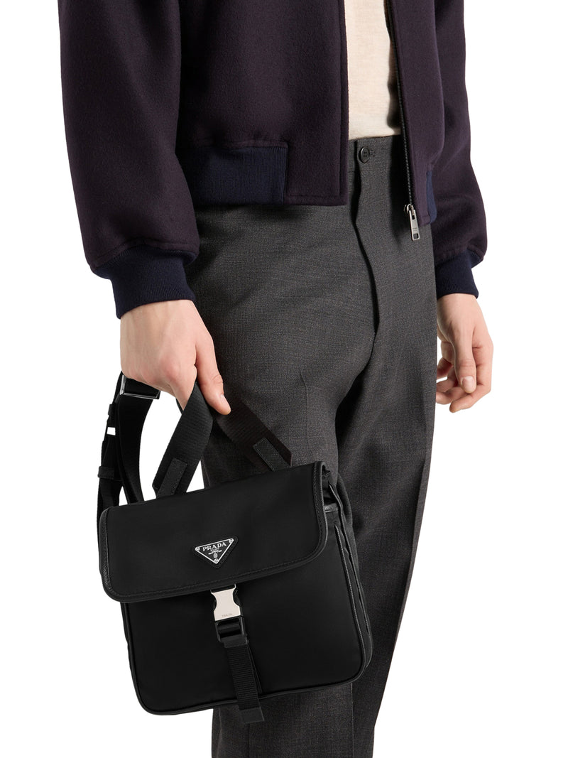 Prada Men Re-Nylon And Saffiano Shoulder Bag PRADA