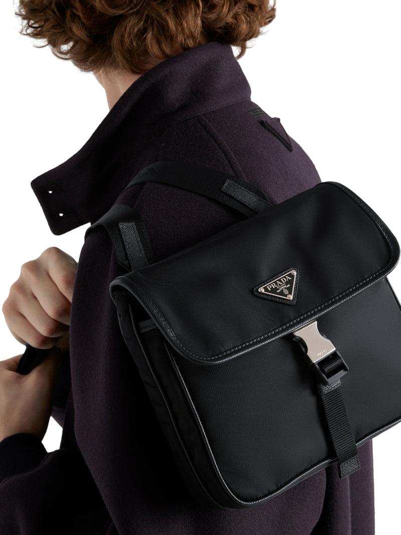 Prada Men Re-Nylon And Saffiano Shoulder Bag PRADA
