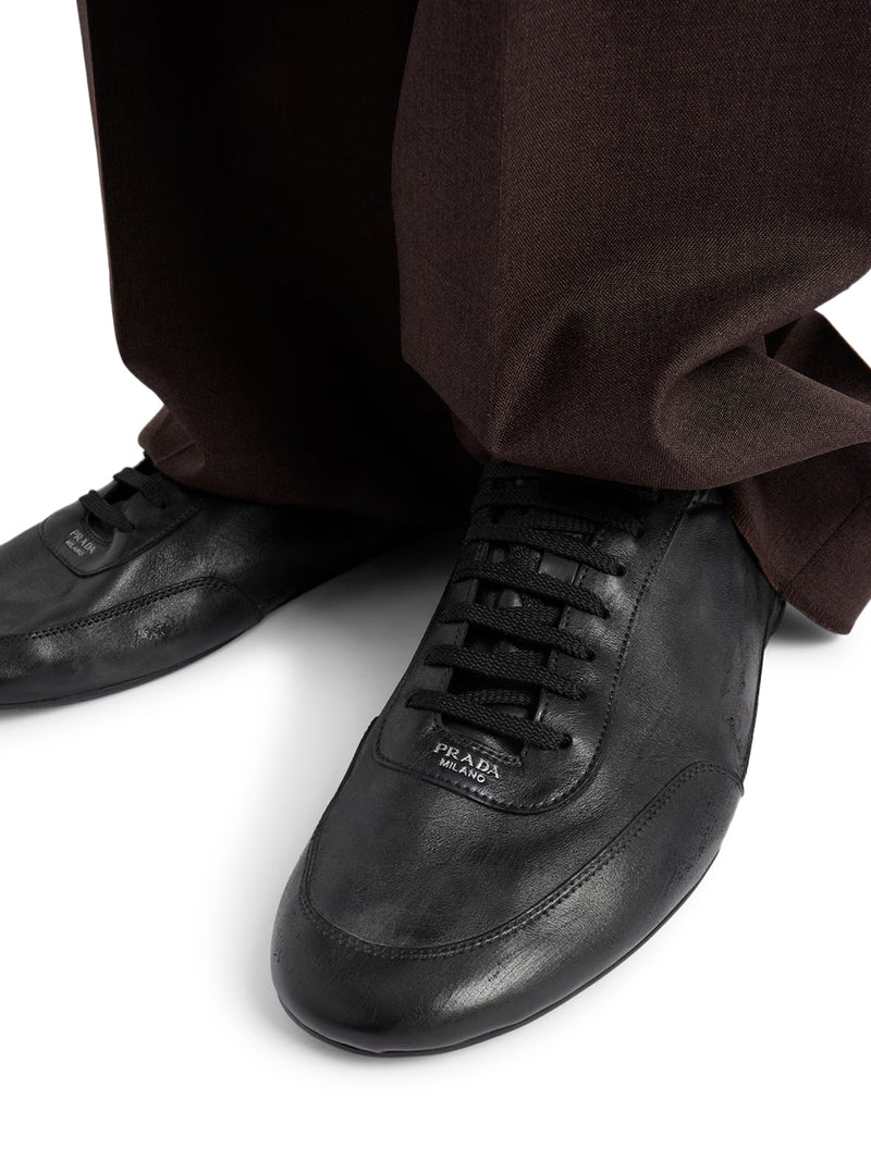 Prada Men Collapse Leather Sneakers PRADA