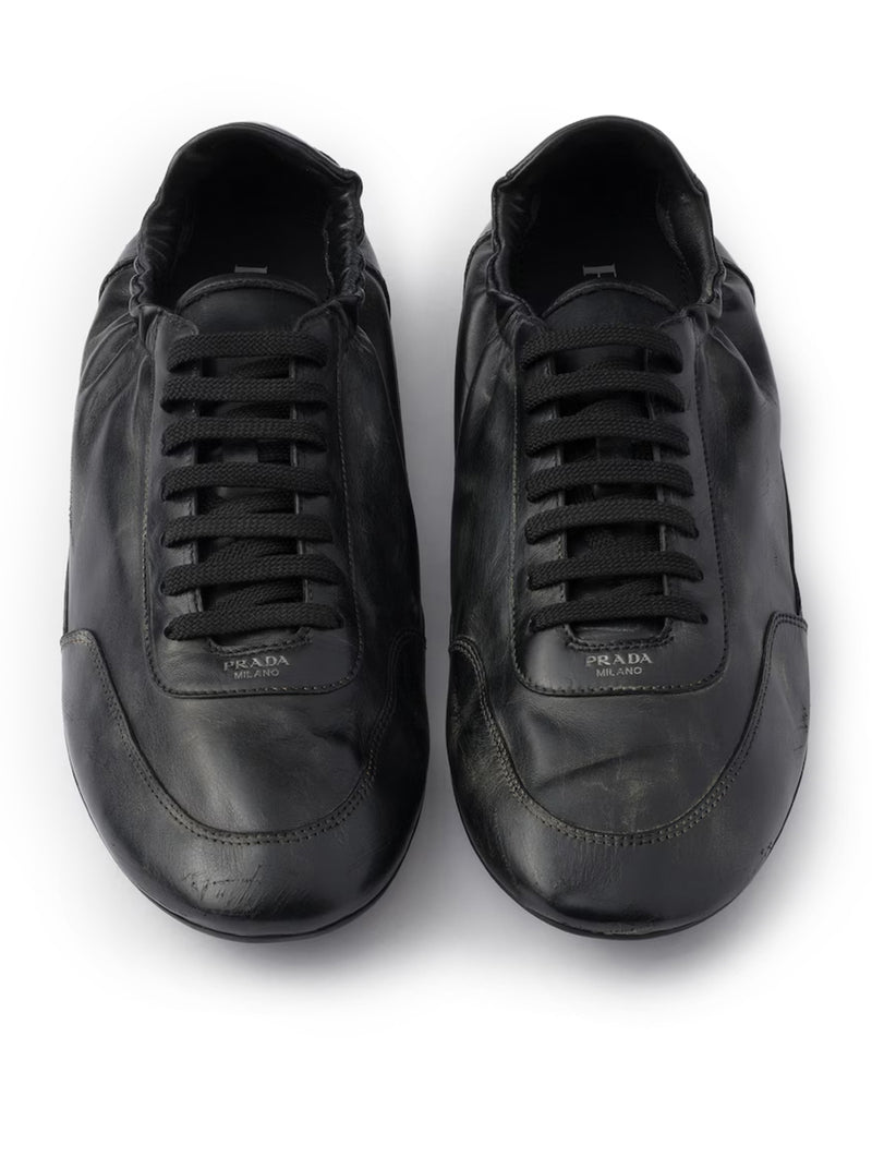 Prada Men Collapse Leather Sneakers PRADA