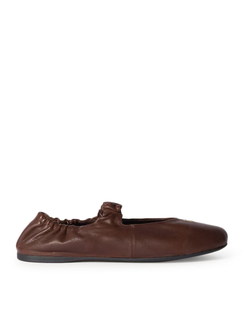 Miu Miu Women Nappa Ruched Ballet Flats MIU MIU