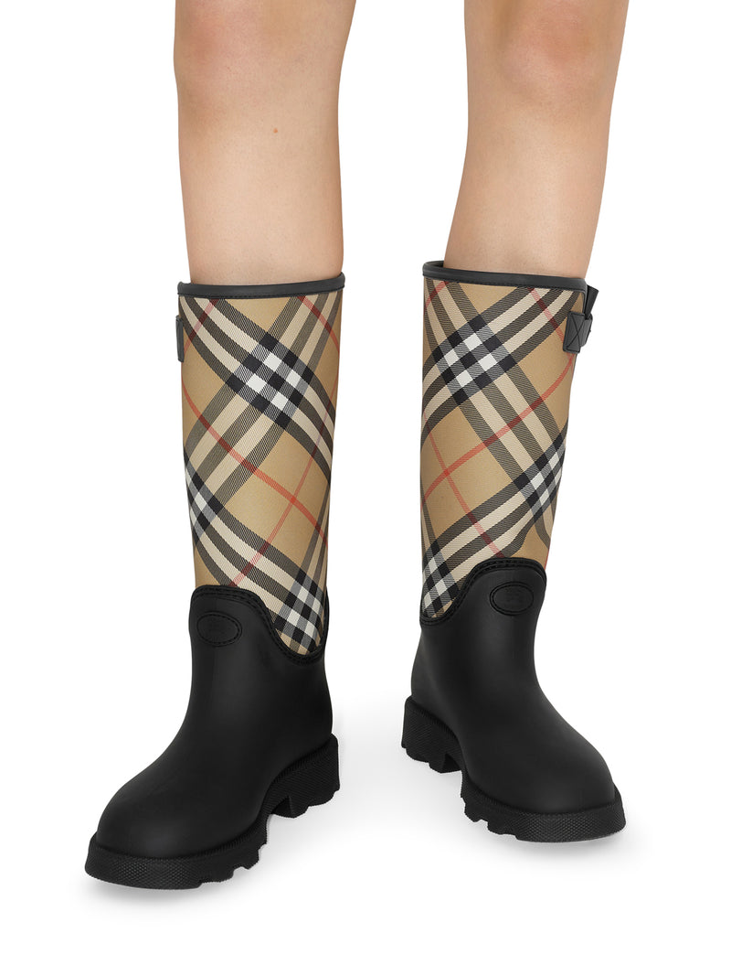 Burberry Women Marsh Stamp High Rubber Boots BURBERRY
