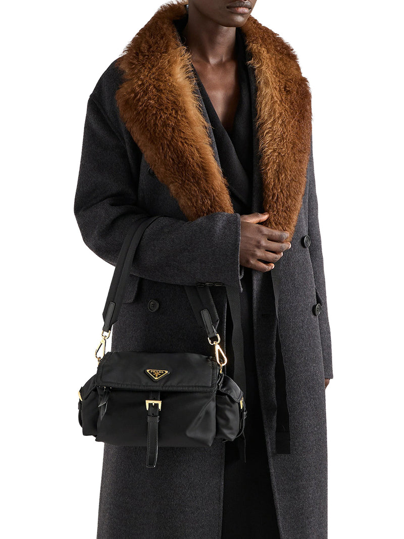 Prada Women Explore Medium Re-Nylon Bag With Flap PRADA