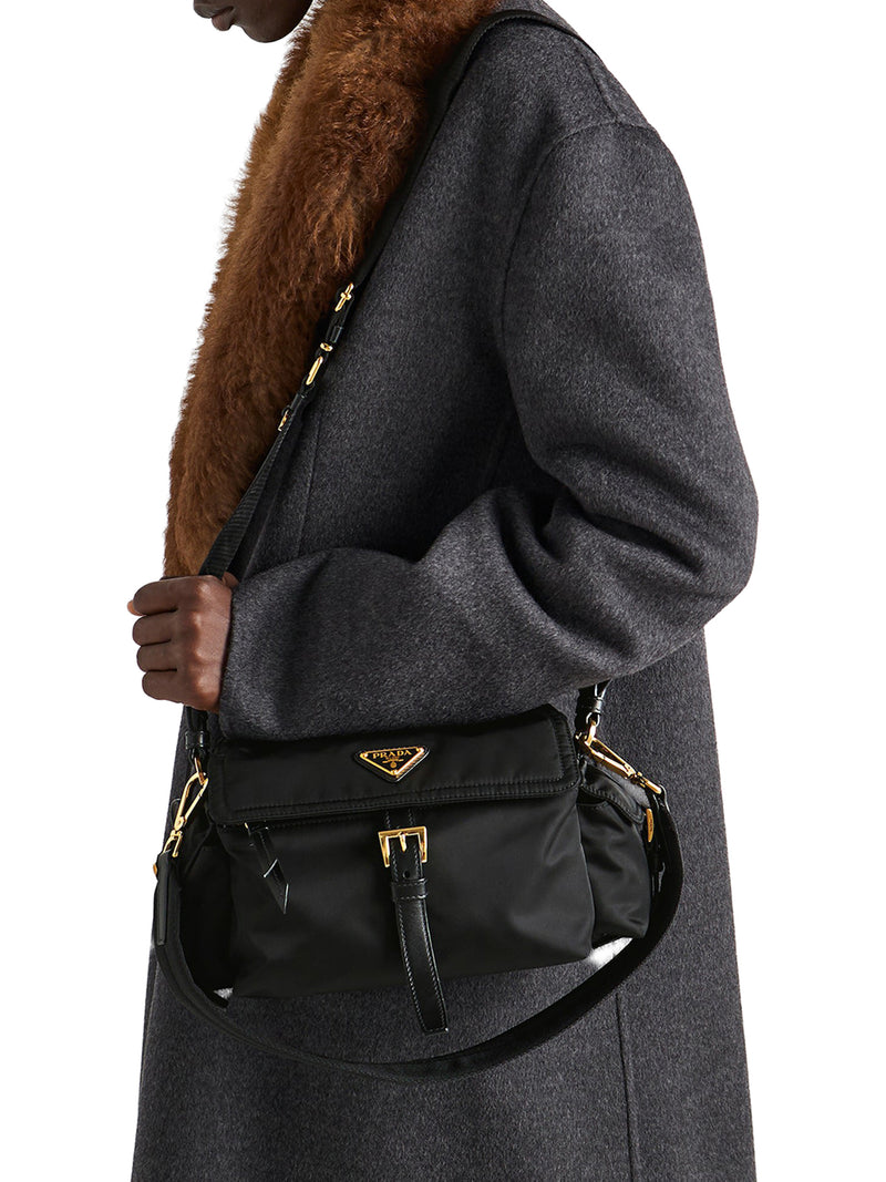 Prada Women Explore Medium Re-Nylon Bag With Flap PRADA