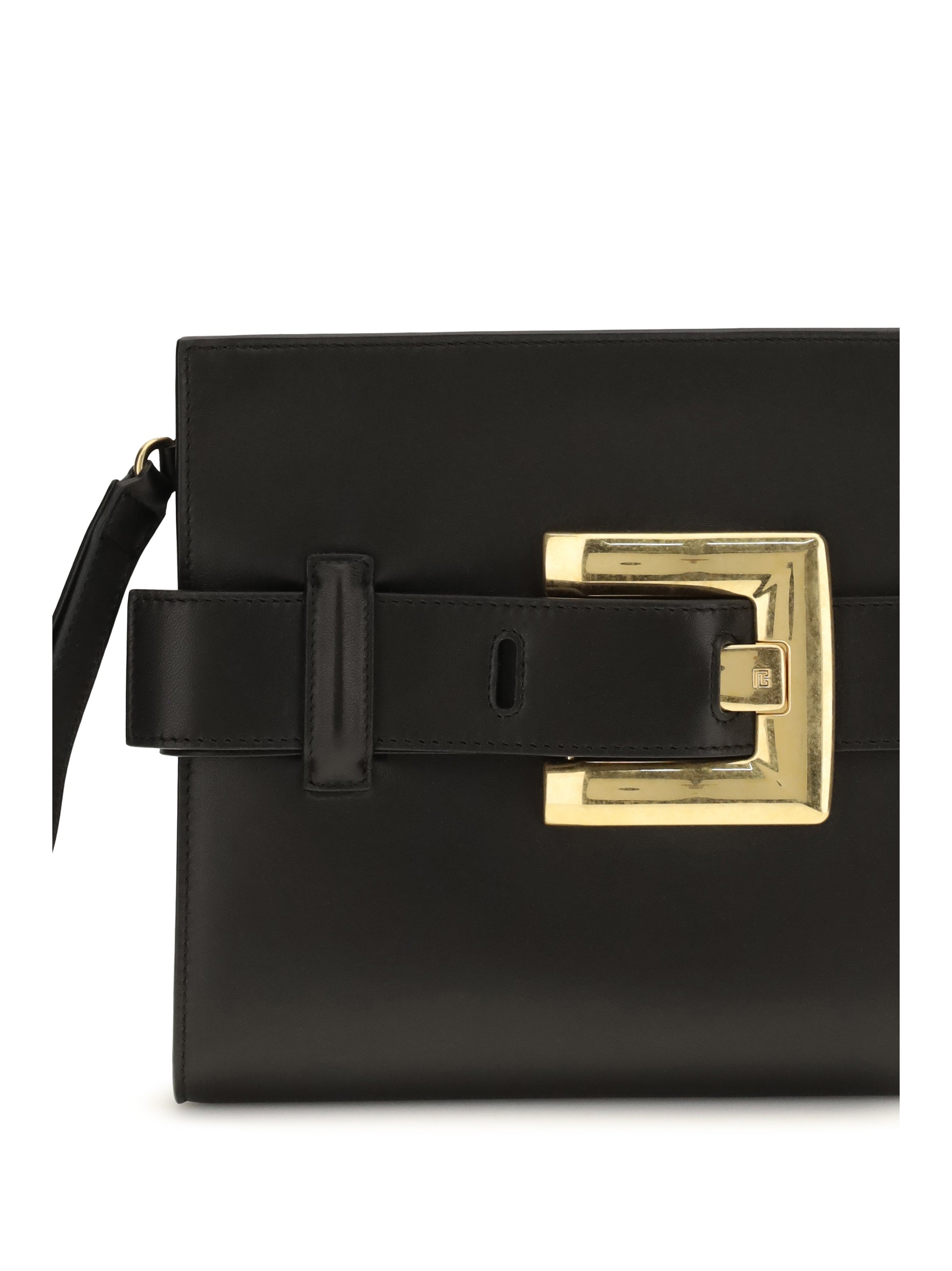 Balmain Women Anthem Leather Clutch BALMAIN