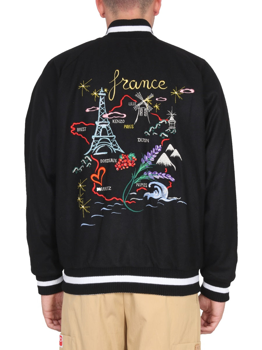 Kenzo Men Double Face Bomber Jacket "France Japan" KENZO