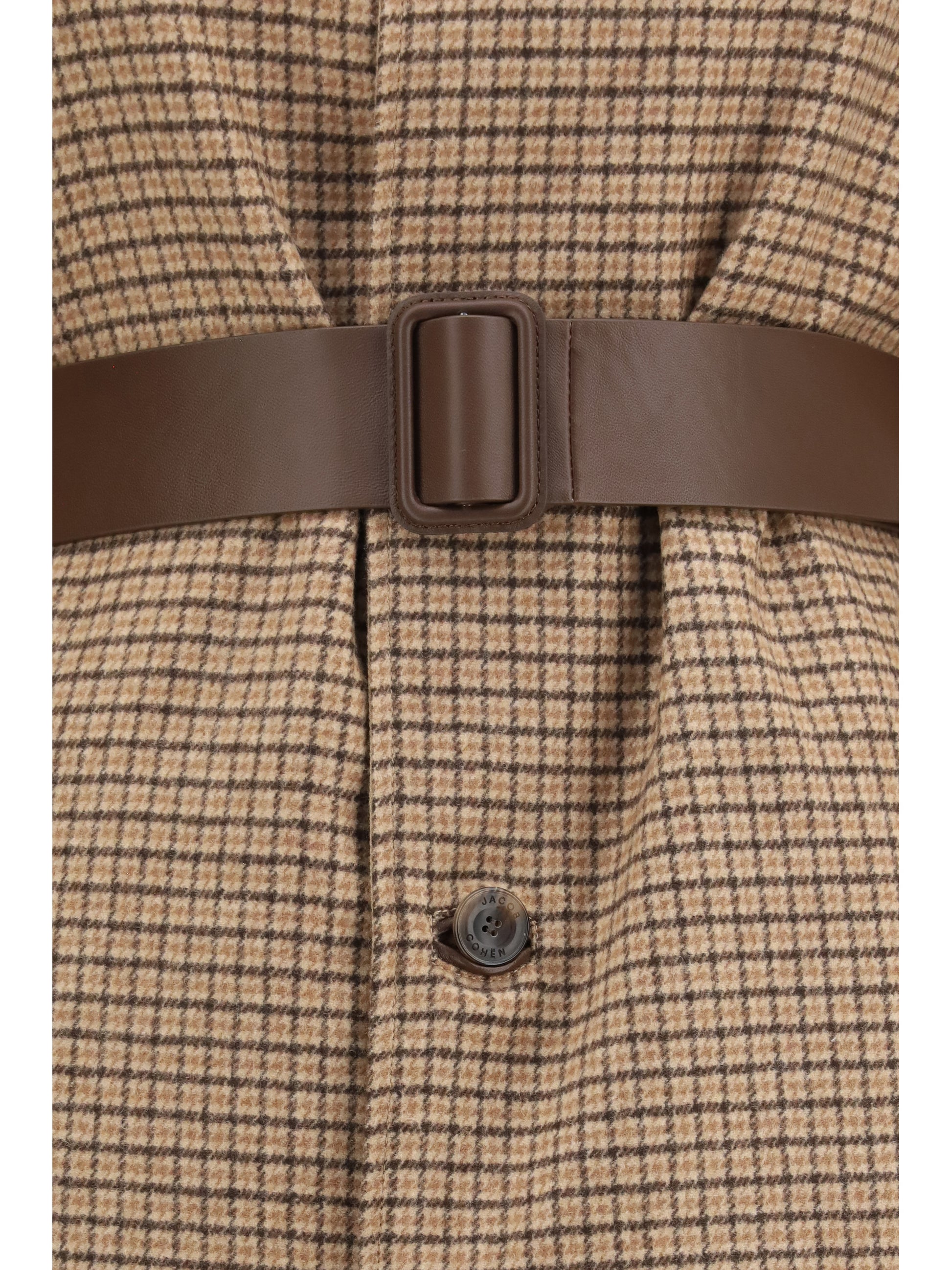 Jacob Cohen Women Reversible Cotton Gabardine And Cashmere Pied-De-Poule Trench Coat JACOB COHEN