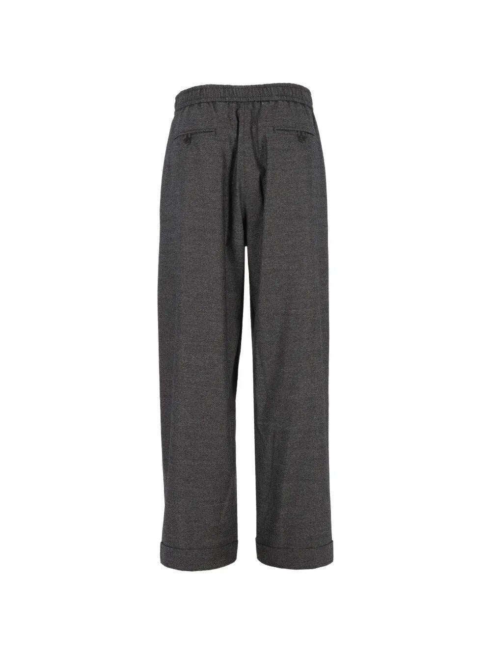 Giorgio Armani Men Oversized Denim-Effect Virgin Wool And Cashmere Trousers GIORGIO ARMANI
