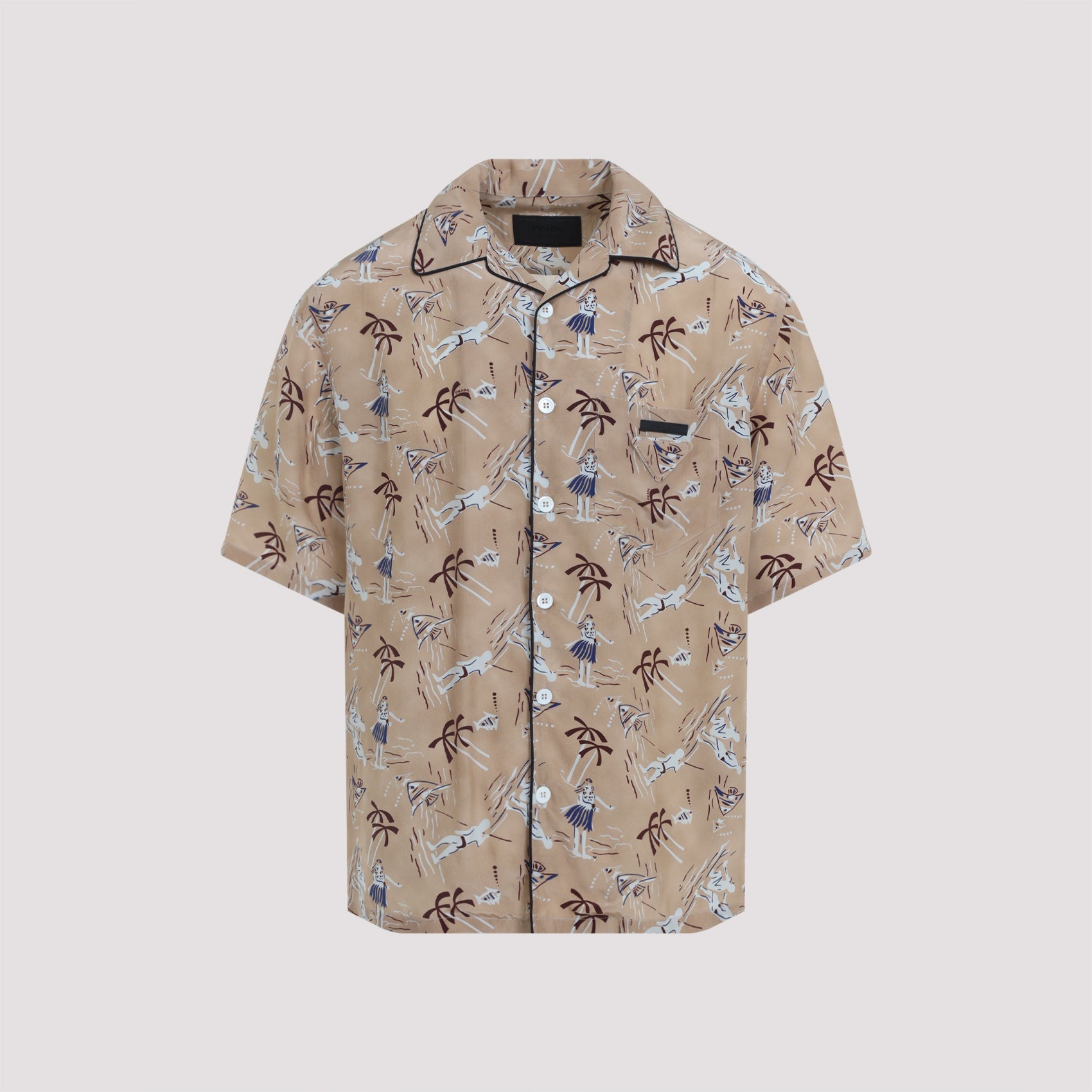Prada Viscose And Silk Shirt Men PRADA