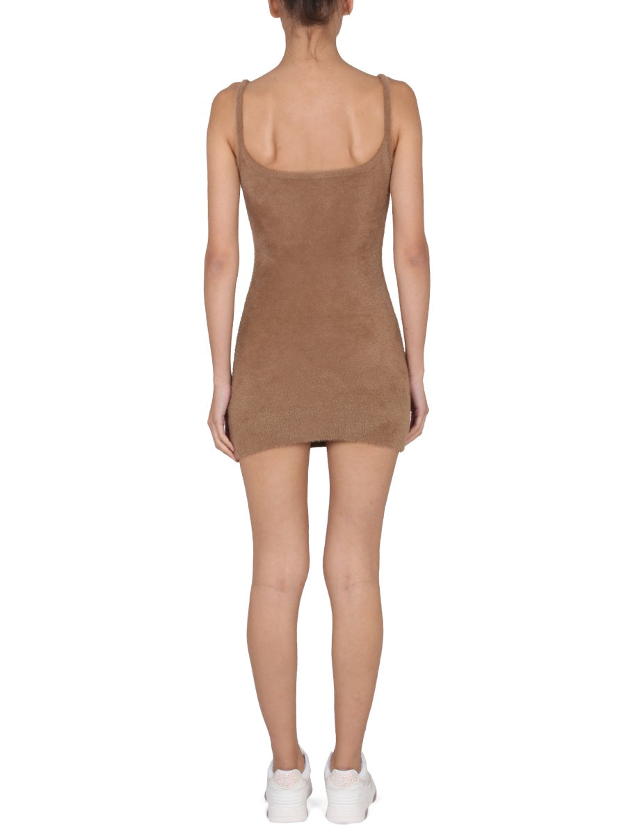 Off-White Women Fuzzy Dress With Logo OFF-WHITE