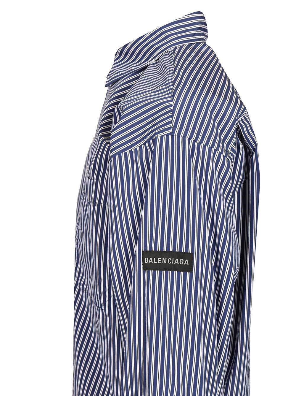 Balenciaga Men Oversized Striped Shirt BALENCIAGA