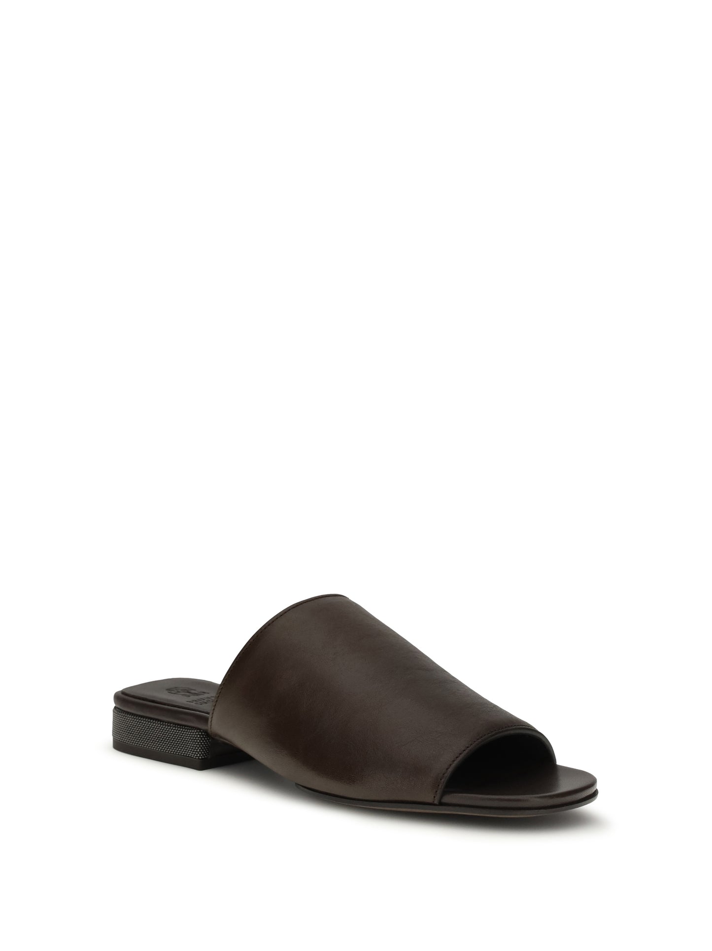 Brunello Cucinelli Women Riding Calfskin Sandals With Monili BRUNELLO CUCINELLI