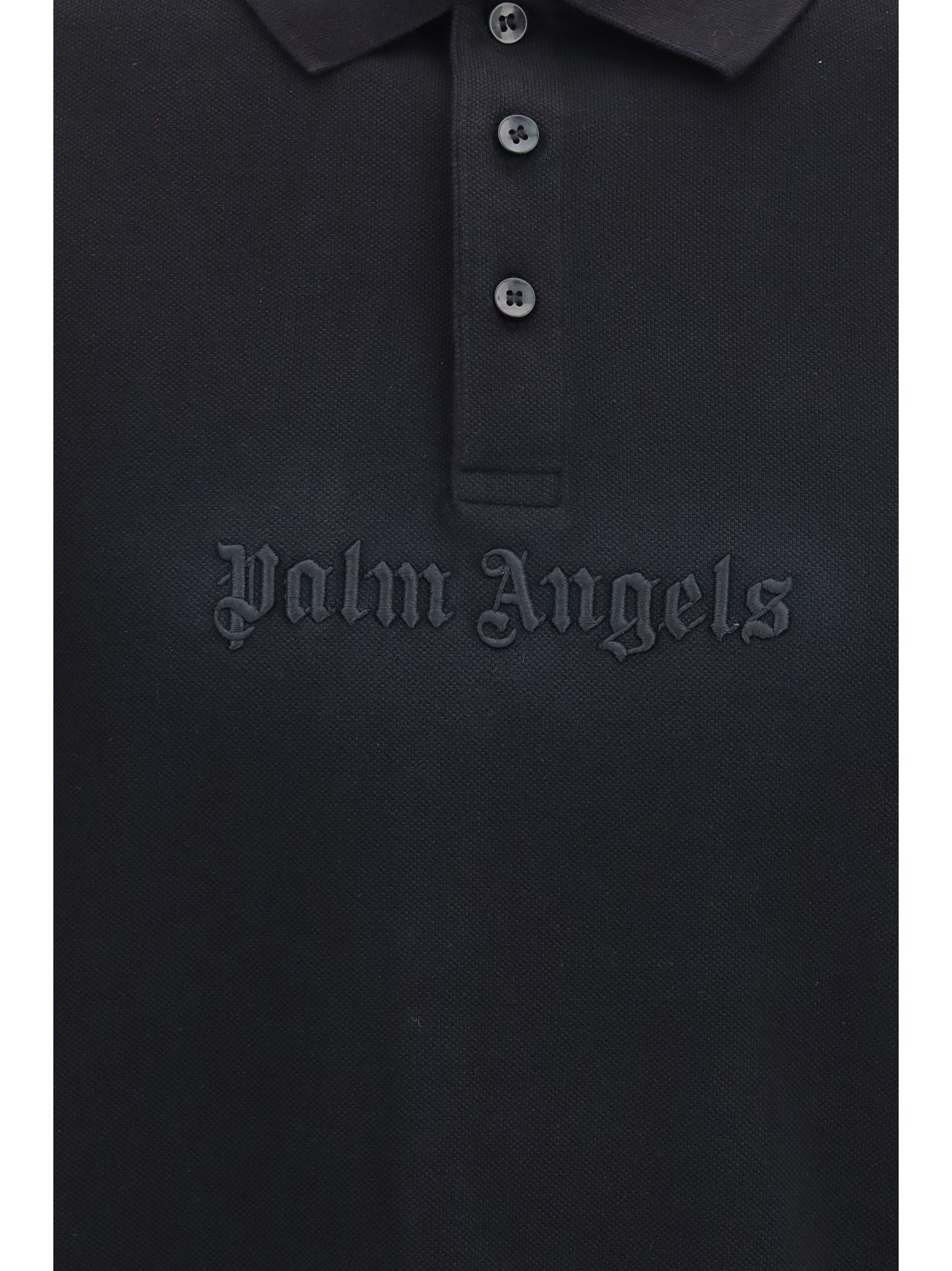 Palm Angels Men Cotton Polo With Embroidered Logo PALM ANGELS