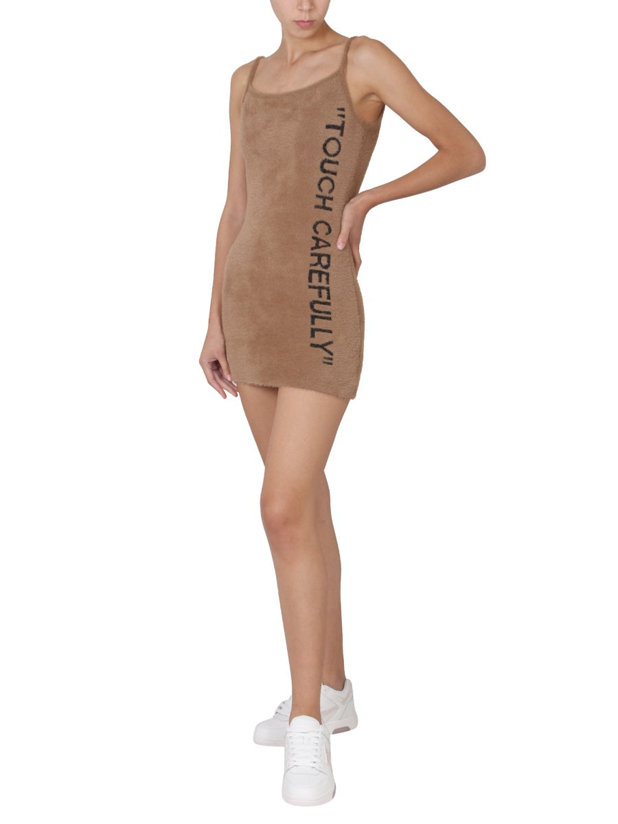 Off-White Women Fuzzy Dress With Logo OFF-WHITE