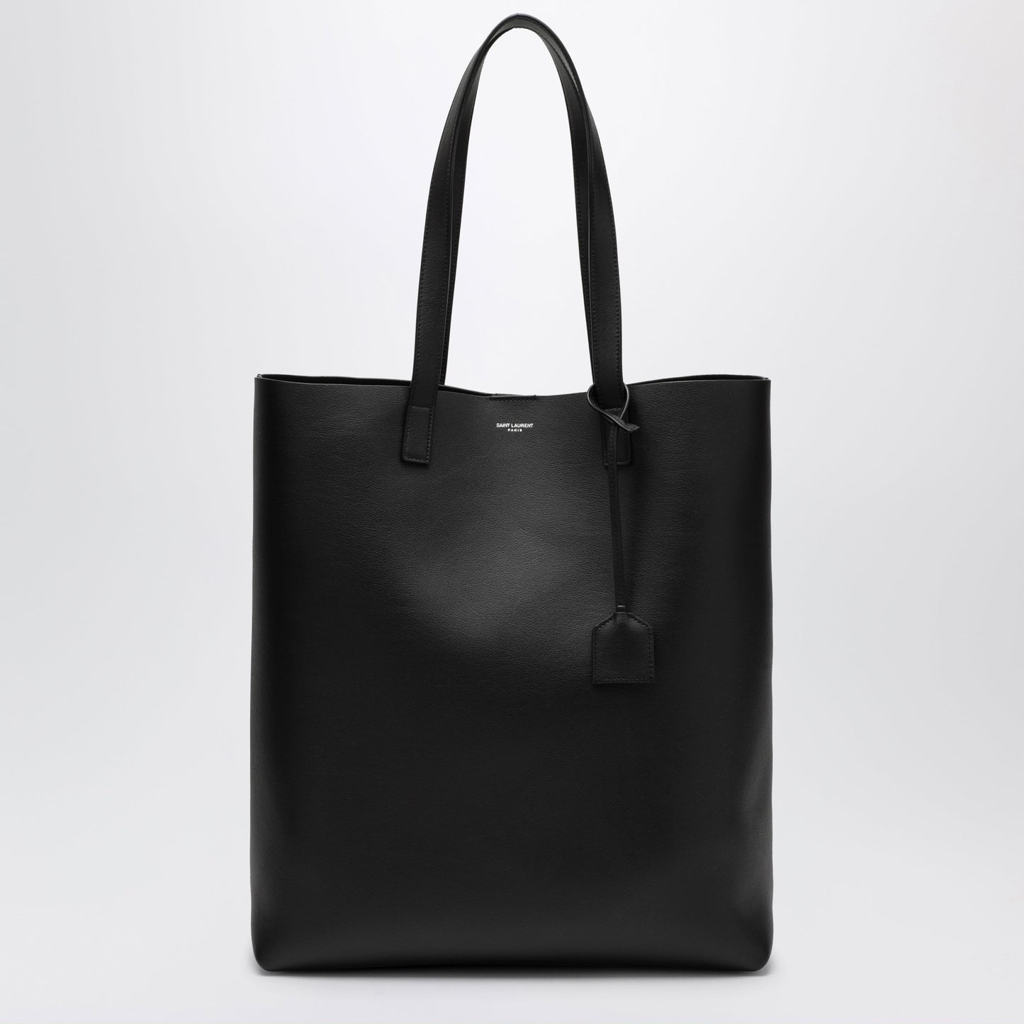 Saint Laurent Bold Black Leather Shopping Bag Men SAINT LAURENT
