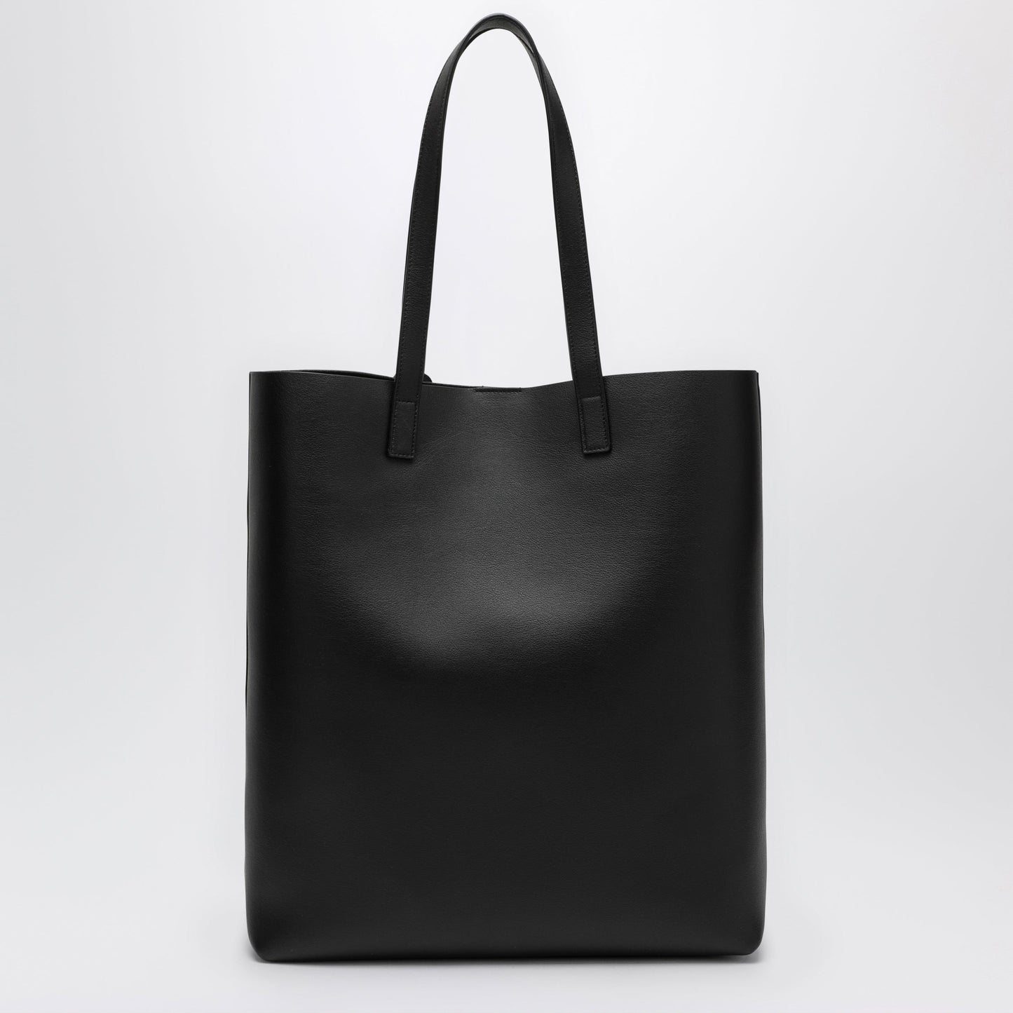 Saint Laurent Bold Black Leather Shopping Bag Men SAINT LAURENT
