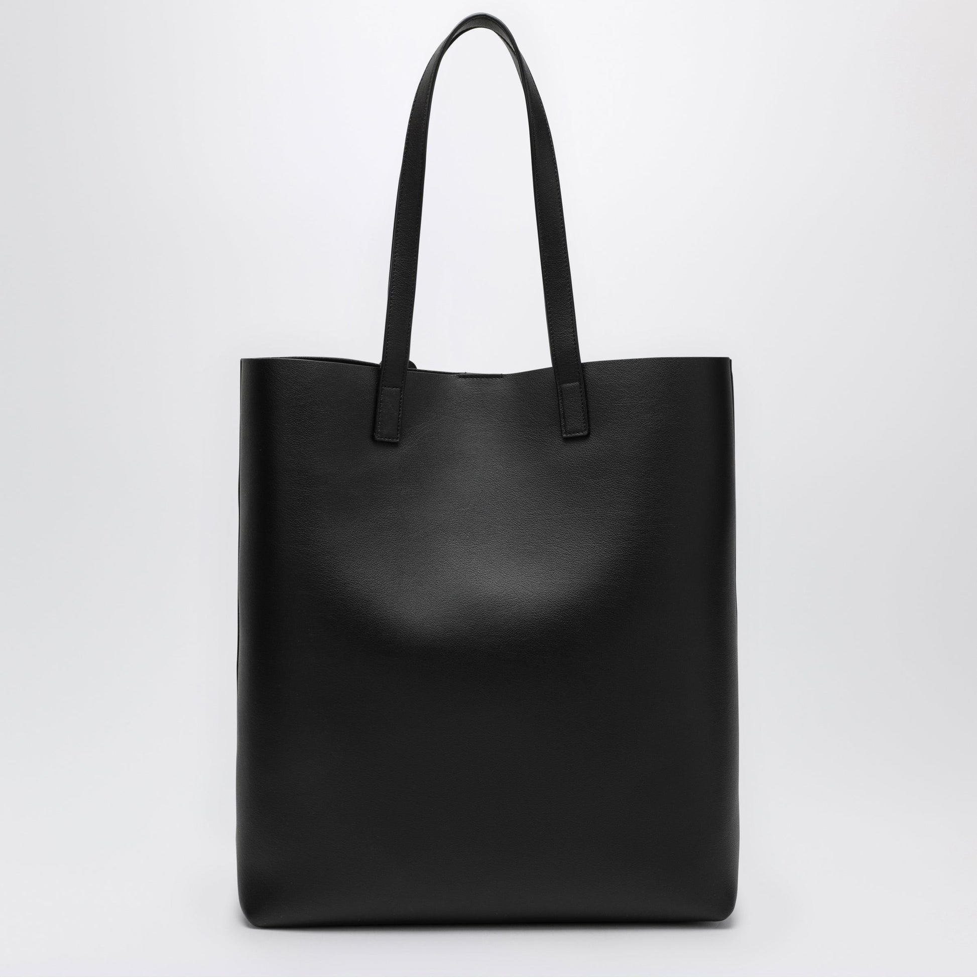 Saint Laurent Bold Black Leather Shopping Bag Men SAINT LAURENT