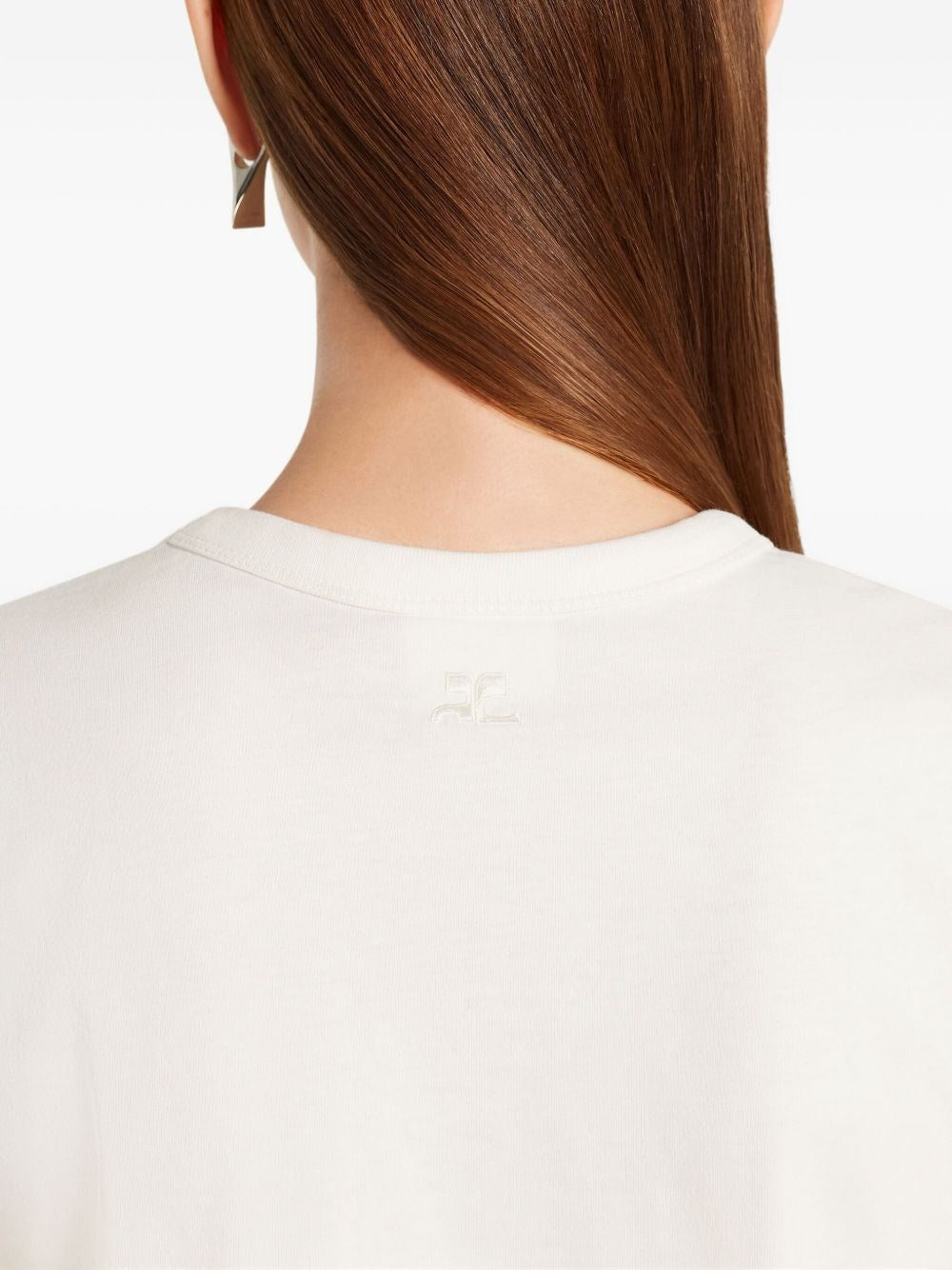 Courreges Women T-Shirt Embroidered Logo COURREGES