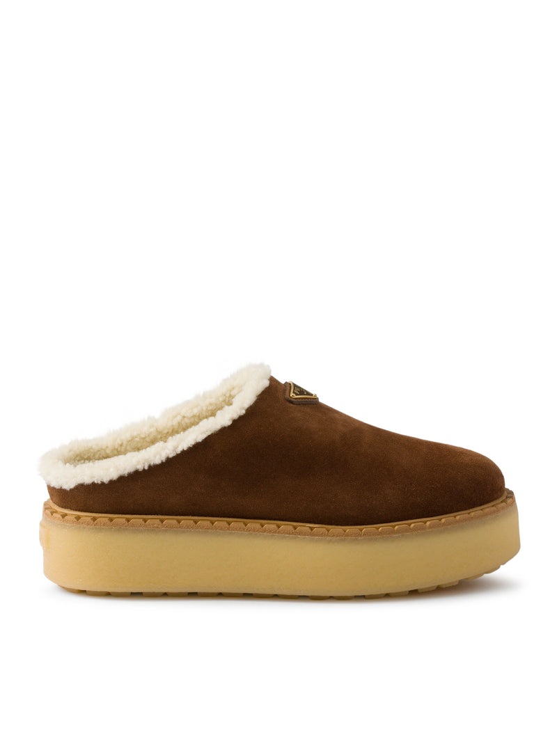Prada Women Suede Mules PRADA