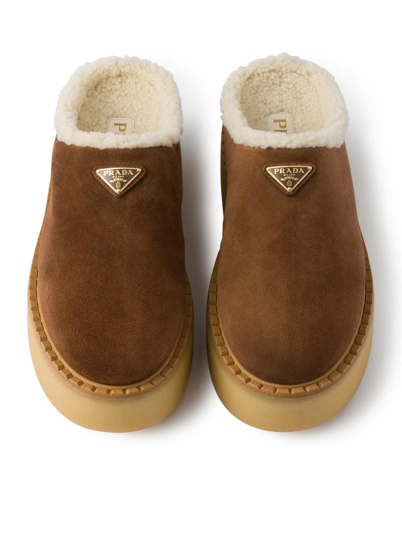 Prada Women Suede Mules PRADA