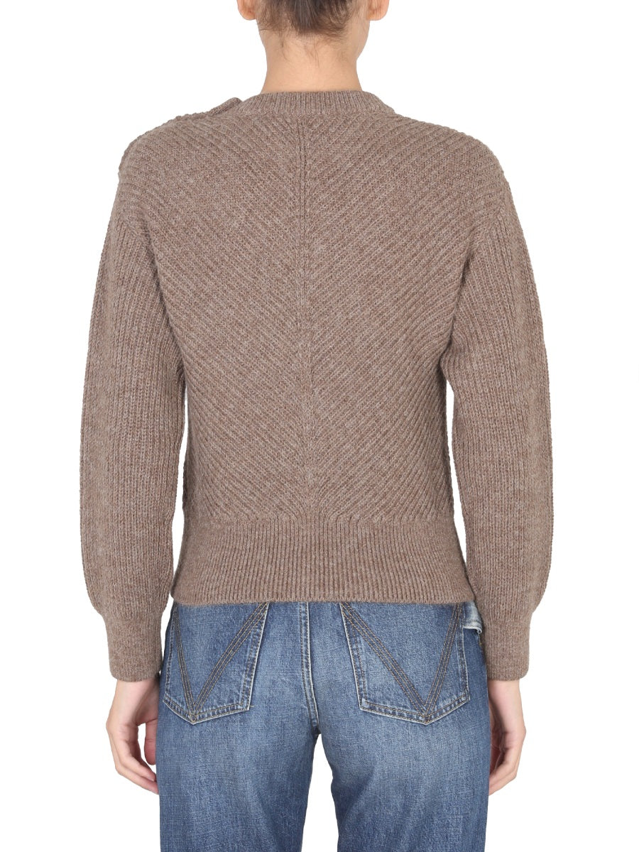 Bottega Veneta Women Alpaca Knit With Chevron Pattern BOTTEGA VENETA