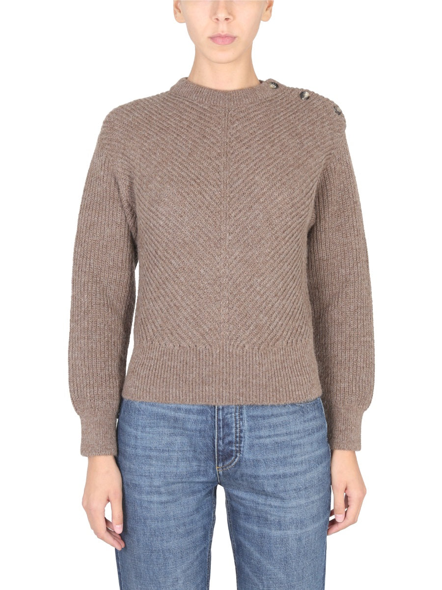 Bottega Veneta Women Alpaca Knit With Chevron Pattern BOTTEGA VENETA