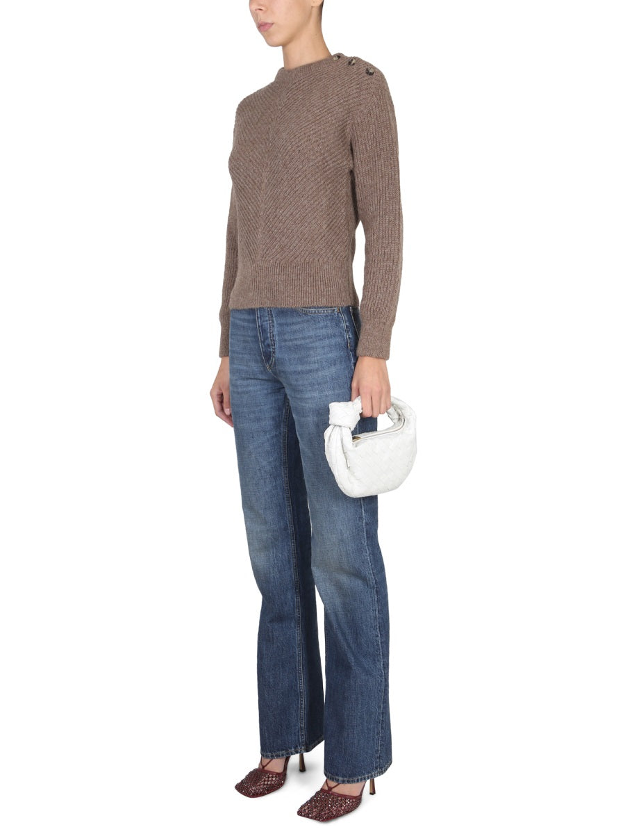 Bottega Veneta Women Alpaca Knit With Chevron Pattern BOTTEGA VENETA