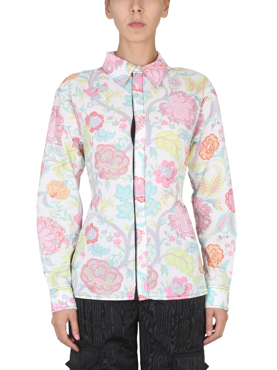 Marine Serre Women Floral Print Shirt MARINE SERRE