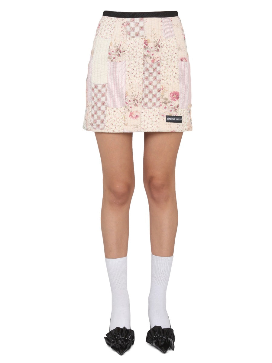 Marine Serre Women Mini Boutis Skirt MARINE SERRE
