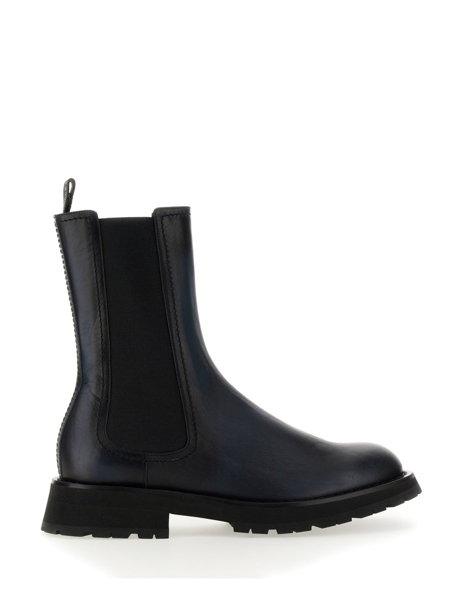 Alexander Mcqueen Men Leather Boot ALEXANDER MCQUEEN