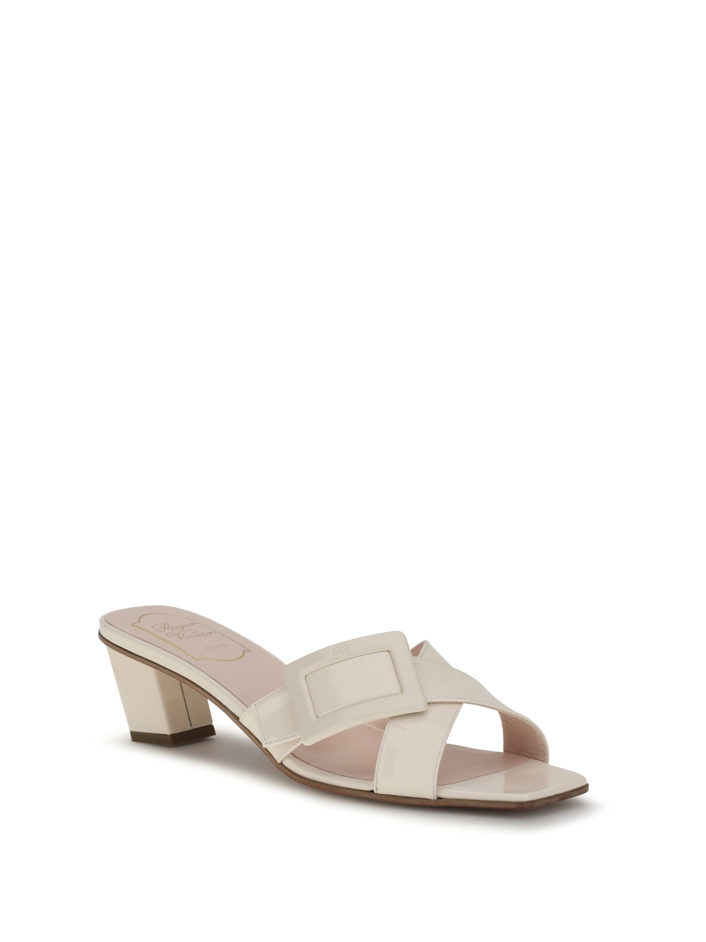 Roger Vivier Women Belle Vivier Patent Leather Sandals ROGER VIVIER