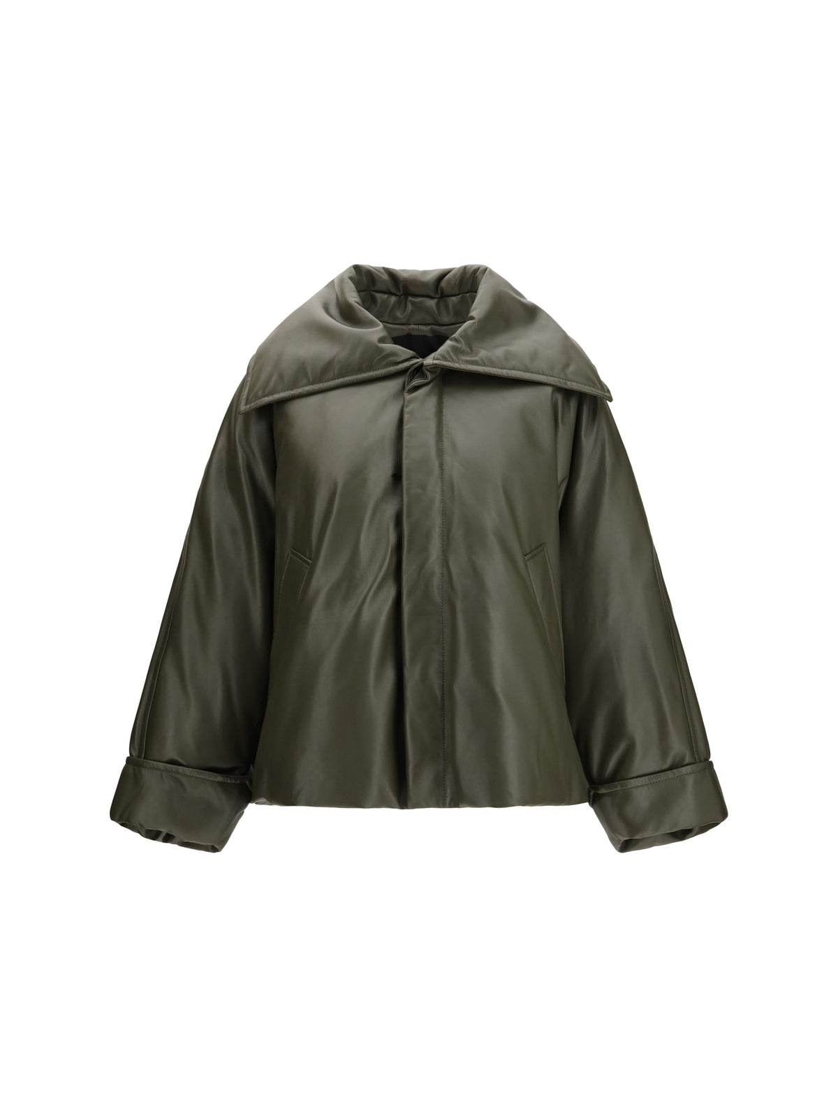 Bottega Veneta Women Glossy Leather Padded Jacket BOTTEGA VENETA