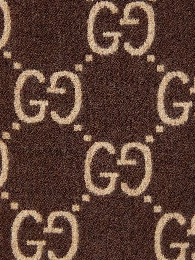 Gucci Women Gg Wool Jacquard Cape GUCCI