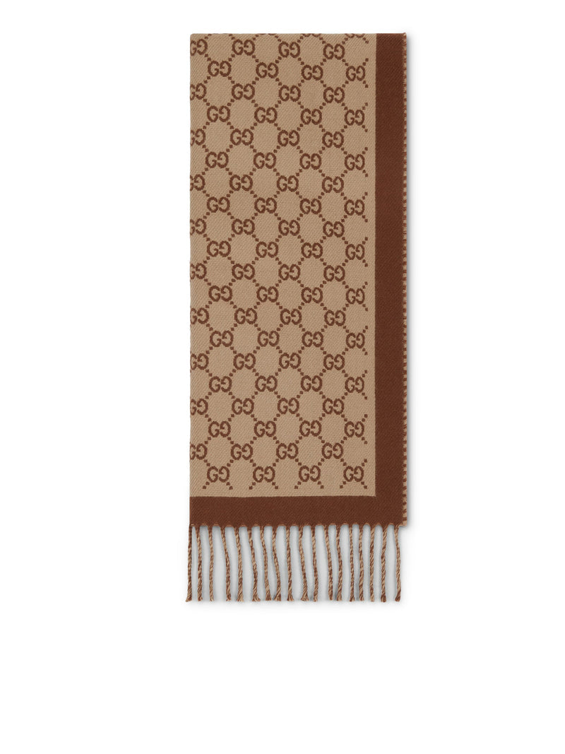 Gucci Women Gg Wool Scarf GUCCI