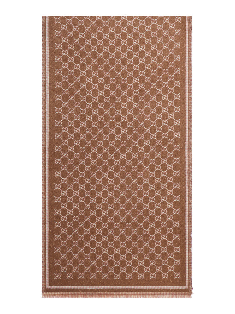 Gucci Women Double Side "Gg" Wool Scarf